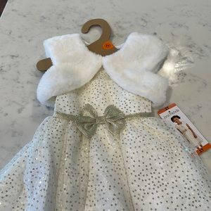 NWT Party Dress with Fur Vest